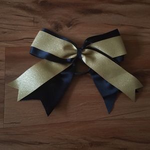 Black & Gold Cheer Bow
